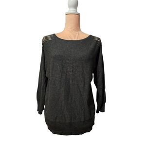 Cable & Gauge Rhinestone Studded Sweater